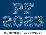 inscription pf 2023 from white... | Shutterstock .eps vector #2173498717