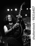 Small photo of DENVER - OCTOBER 19: Guitarist Alex Skolnick of the Heavy Metal band Testament performs in concert October 19, 2011 at the Summit Music Hall in Denver, CO.