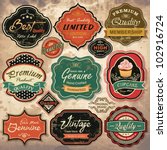 collection of vintage retro... | Shutterstock .eps vector #102916724