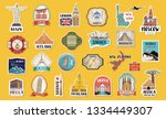 world travel hand drawn tags ... | Shutterstock .eps vector #1334449307