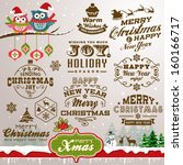 collection of christmas design... | Shutterstock .eps vector #160166717