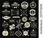 collection of vintage labels ... | Shutterstock .eps vector #207573034
