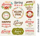 vintage spring typography... | Shutterstock .eps vector #250806847