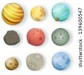 Cartoon Planets Set ...