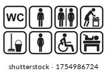 wc restroom toilet  ... | Shutterstock .eps vector #1754986724