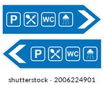 road sign  parking lot  set of... | Shutterstock .eps vector #2006224901