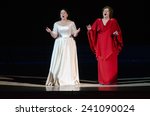 Small photo of DNIPROPETROVSK, UKRAINE - DECEMBER 26: Members of the Dnipropetrovsk State Opera and Ballet Theatre perform BARCAROLLE on December 26, 2014 in Dnipropetrovsk, Ukraine