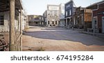 Western Town With Various...