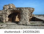 Small photo of Tunis, Tunisia - October 18, 2006: ruins of Baths of Antoninus in Carthage Archeological Site in suburbs of Tunis city