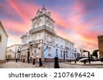 Famous historic Belmarco palace in Faro downtown, Algarve, south Portugal