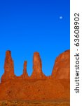 Three Sisters. Monument Valley  ...