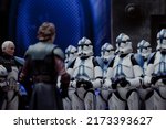 Small photo of JUNE 28 2022 - Star Wars The Clone Wars Anakin Skywalker with 501st clone troopers - Hasbro action figure