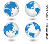 world map and globe detail... | Shutterstock .eps vector #140921221