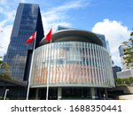 Small photo of Hong Kong, China - May 18 2018: The Legislative Council (LegCo) of Hong Kong. It is used to enact, amend or repeal laws, examine and approve budgets, taxation and public expenditure; and raise questio