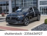 Small photo of Indianapolis - September 3, 2023: Mercedes-Benz EQB 300 4MATIC SUV display at a dealership. Mercedes offers the EQB 300 with up to 232 miles of driving range.