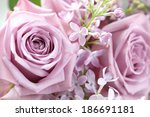 Bouquet Of Roses And Lilacs