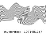 optical art wave abstract... | Shutterstock .eps vector #1071481367