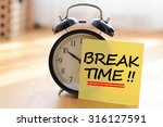 Break time concept with classic alarm clock