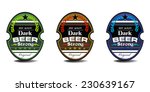 set of three beer labels with... | Shutterstock .eps vector #230639167