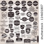 set of vintage retro labels ... | Shutterstock .eps vector #114601807