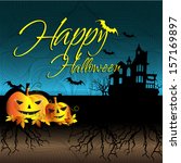 happy halloween design... | Shutterstock . vector #157169897