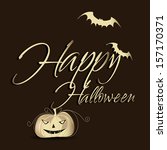 happy halloween design... | Shutterstock . vector #157170371