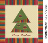 christmas vintage greeting card ... | Shutterstock .eps vector #119779651
