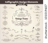 calligraphic design elements | Shutterstock .eps vector #101019607