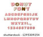 donuts decorative font glazed... | Shutterstock . vector #1295309254