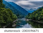 Small photo of The New River deep in the gorge, New River Gorge National Park and Preserve, Fayette County, West Virginia, USA