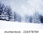 Christmas Background With Snowy ...
