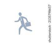 businessman running with a bag  ...