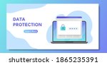 data protection banner  open... | Shutterstock .eps vector #1865235391