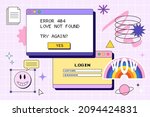 retro browser computer window... | Shutterstock .eps vector #2094424831