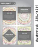 tribal mandala design set.... | Shutterstock .eps vector #530146564