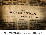 Small photo of New Testament Scriptures from the Bible Book of Revelation Revelations old weathered paper