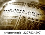 Small photo of Bible New Testament Christian Teachings Gospel Revelations old textured paper