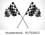 illustration of race flag with... | Shutterstock .eps vector #91732412