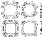 floral frames. filigree... | Shutterstock .eps vector #1053838691