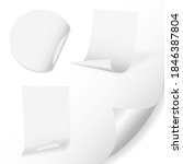 white sticker mock up. round... | Shutterstock .eps vector #1846387804