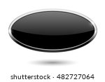 oval black button. web icon...