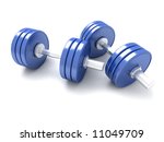 3d rendering of a pair of blue... | Shutterstock . vector #11049709
