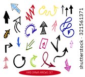 vector hand drawn arrows set. | Shutterstock .eps vector #321561371