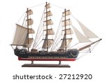 Model Of  Sailboat Isolated On...