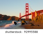 Golden Gate Bridge in San Francisco at sunset
