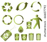 recycling symbols for clean... | Shutterstock .eps vector #66607792