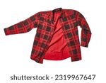 Red black checkered flannel...