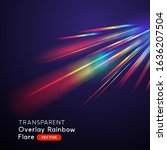 an optical rainbow light leak... | Shutterstock .eps vector #1636207504