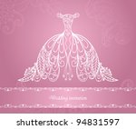 wedding dress | Shutterstock .eps vector #94831597