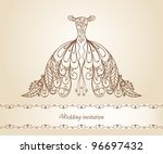 wedding dress  raster  | Shutterstock . vector #96697432